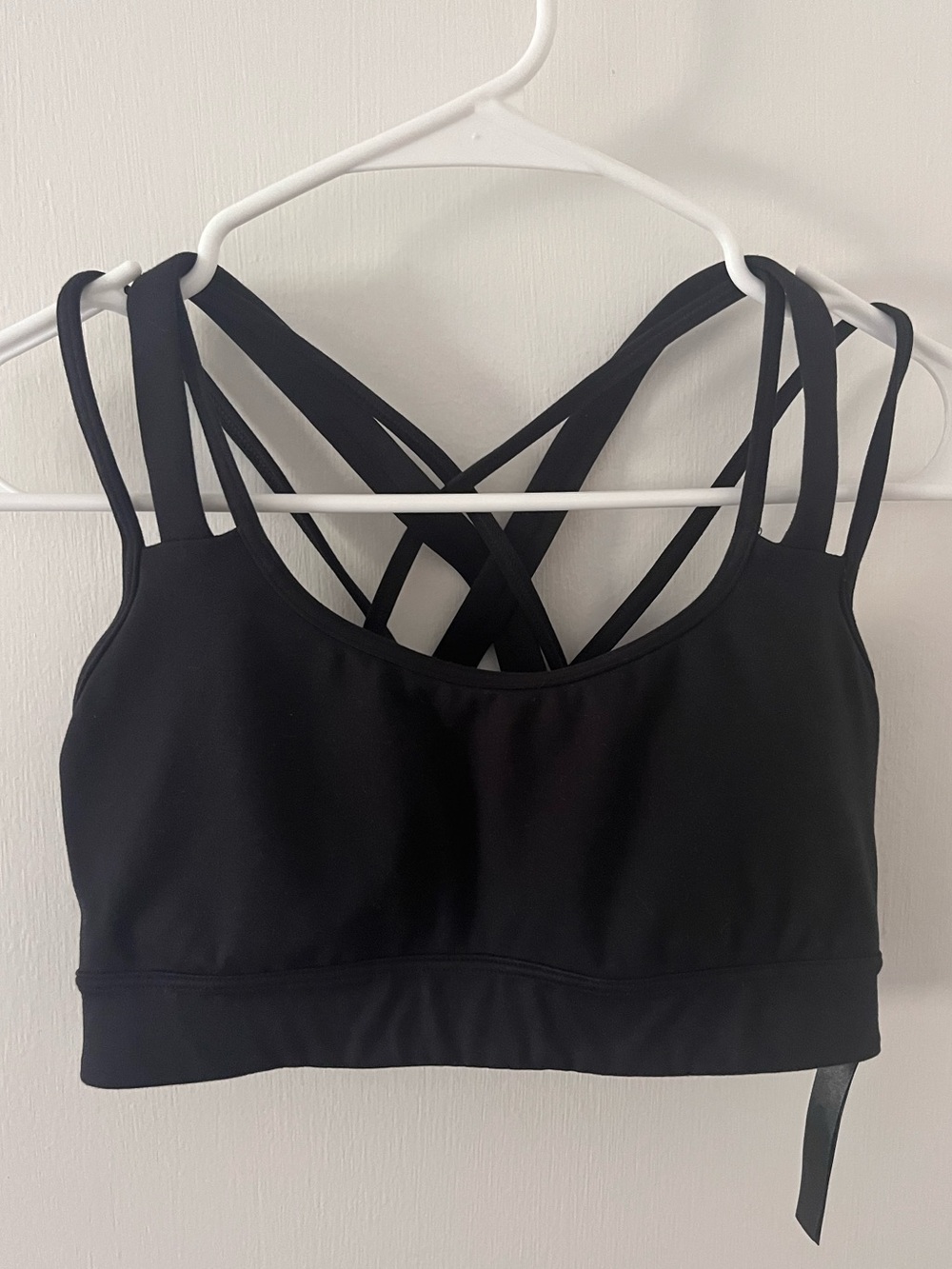 Victoria Sport Black Strappy Sports Bra Removable Pads Size XS
